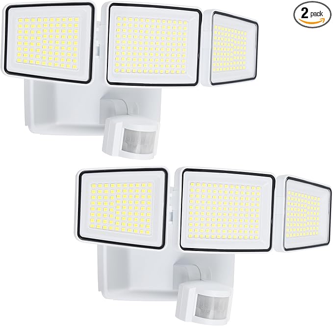 UME Battery Powered Motion Sensor Outdoor Lights 302 LED 1800LM, IP65 by UME
