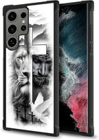 for Samsung Galaxy S24 Ultra Case, Lion Cross Jesus Christ Dove Pattern Graphic - Image 2