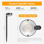 Ahaorigin 2 Pack Solar Pathway Lights Outdoor, 12 Brighter LED Solar Lights - Image 5