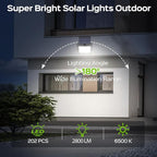 Adiding Solar Outdoor Lights, 2800LM LED Flood Lights - Image 3