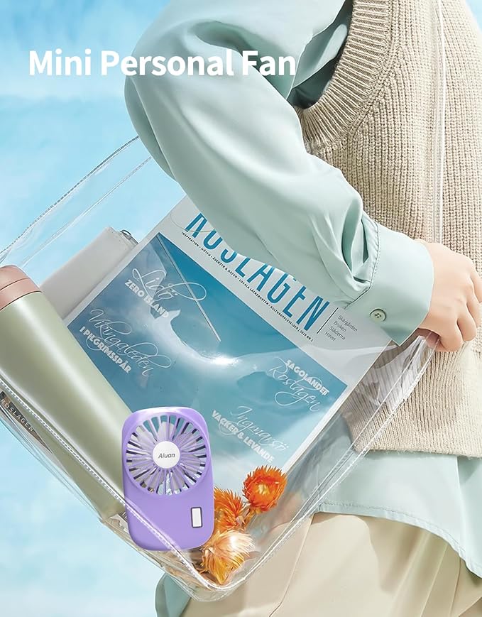 Aluan Handheld Mini Fan Powerful Small Personal Portable Speed Adjustable USB - Image 5