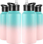 VEGOND 32 oz Insulated Water Bottle Bulk Stainless Steel Metal Water Bottles by VEGOND