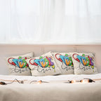 Ambesonne Music Throw Pillow Cushion Case Pack of 4, Illustration of Graffiti - Image 6