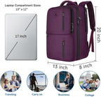 MATEIN Travel Backpack for Women, Extra Large 40L Carry on Backpack, Water - Image 3