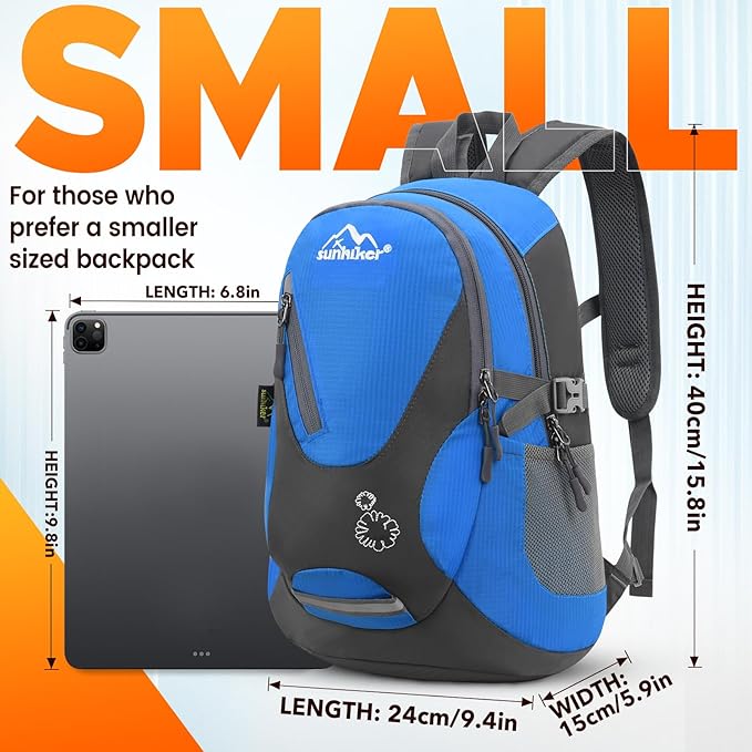sunhiker Small Hiking Backpack Women Men 20L Lightweight Travel Backpack - Image 3