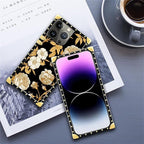 Compatible with iPhone 14 Pro Max Case, Blooming Rose Golden Flower Luxury - Image 6