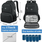 MATEIN Lunch Backpack for Men Work, Sturdy 17 Inch Laptop Backpack - Image 4