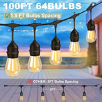 100FT Outdoor String Lights - Image 2