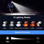 Blukar LED Headlamp Rechargeable, 2000L Super Bright Headlight - Image 4