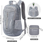 ZOMAKE 25L Ultra Lightweight Packable Backpack, Foldable Hiking Backpacks Water - Image 2