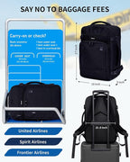 ECOHUB 17" Small Travel Backpack, United Airlines Personal Item Bag 17x10x9 - Image 2