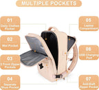 coofay Large Carry On Backpack Flight Approved Personal Item Travel Backpack - Image 3