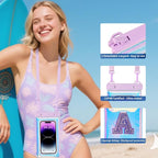 Waterproof Phone Pouch Floating, Fashion Bling Letters Cell Phone Dry Bag - Image 3