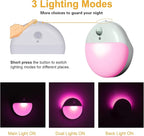 YUNLEX 2 Pack Pink Battery Night Light, Motion Activated Night Light, 2.6" - Image 4