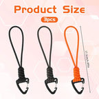 3PCS Paracord Keychain Carabiner, Braided Lanyard Key Chain Men/Women Triangle - Image 2