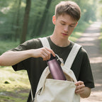 Water Bottle with Portable Lid Metal Vacuum Insulated Stainless Steel | - Image 6