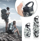 QiCheng&LYS Collapsible Water Bottle – Reuseable BPA Free Silicone Travel Water - Image 3