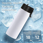 Volhoply 18oz Insulated Water Bottle Bulk 8 Pack, Kids Stainless Steel Water - Image 3