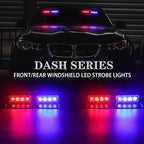 XRIDONSEN 2 in1 Dash Emergency Strobe Lights Interior Windshield Red Blue - Image 2