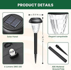 GIGALUMI 12 Pack Solar Light Outdoor Waterproof, Warm White Pathway Lights - Image 6