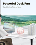 Gaiatop USB Desk Fan, 3 Speeds Strong Airflow, 5.5 Inch Portable 90° Rotate - Image 2