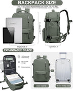 WONHOX Large Travel Backpack Carry on Flight Approved Laptop Work Business - Image 3