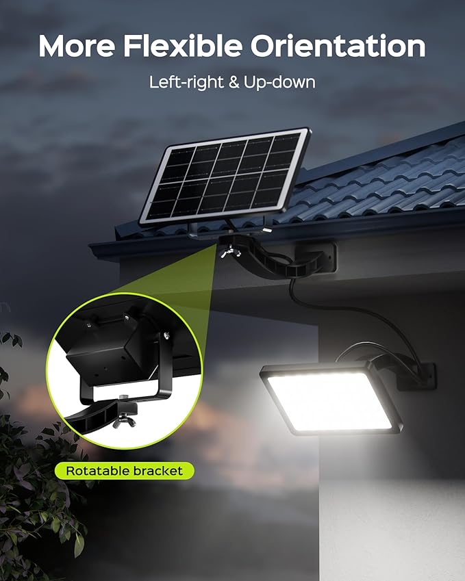 JACKYLED Solar Lights Outdoor 299 LED 1000 Lumens Bright Solar Wall Spotlight - Image 4