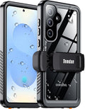 Temdan Compatible with Samsung Galaxy S25 Case Waterproof with Belt Clip Holster by Temdan