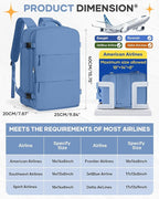 coofay Travel Backpack Carry on Flight Approved Mochila De Viaje Personal Item - Image 3