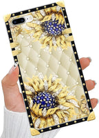 Compatible with iPhone 8 Plus 7 Plus Case, Sunflower Diamonds Leather Luxury - Image 5