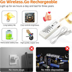 4 Pack 50 LED Fairy Lights Battery Operated - Image 5