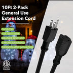 BN-LINK 10ft Indoor Outdoor Extension Cord 16/3 SJTW, Weather Resistant & Flame - Image 8