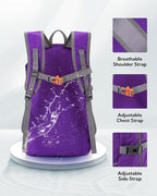 WATERFLY Hiking Packable Daypack Backpack: 25L Ultra Lightweight Day Pack - Image 4