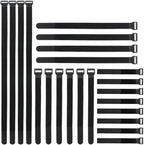YiwerDer Reusable Fastening Cable Straps and Cable Ties Set 24 Pack, Adjustable by YiwerDer