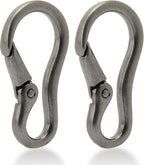 CRAFTMEMORE 2pcs 2 Inches Carabiner Spring Snap Hook Paracord Camping Keychain - Image 2