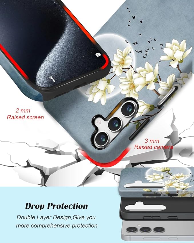 Compatible for Samsung Galaxy S25 Ultra 5G Case, Dual Layer Heavy Duty 2 in 1 - Image 3