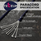 TECEUM 5/32" Paracord Rope 1000 – 1000ft / 200ft / 100ft / 50ft – Tactical - Image 2