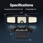 VIVOHOME Solar Flood Lights Outdoor, 256 LED 2500LM Motion Sensor Lights - Image 9