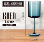 Unbreakable Stemmed Square Tritan Acrylic Floating Wine Glasses European Style - Image 2