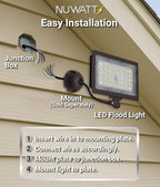 NUWATT 15W LED Flood Light, 3CCT 3000K/4000K/5000K Selectable, IP65 Waterproof - Image 9