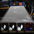 120W Solar Rechargeable Work Light, 144 LED Portable Flood Light - Image 6