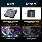 2-Pack 200 LED Solar Fairy Lights Outdoor, Upgraded Oversize Lamp Beads & Super - Image 5
