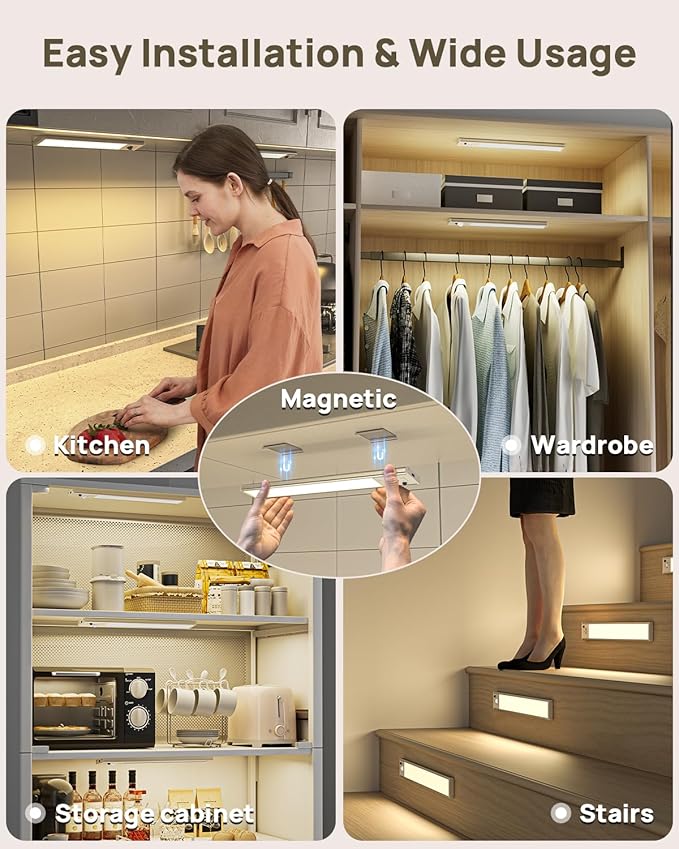 12" Under Cabinet Lights Wireless, Motion Sensor Light Indoor - Image 7