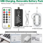 HXWEIYE Rechargeable Fairy Lights - Image 6