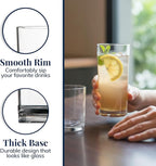 US Acrylic Classic Clear Plastic Reusable Drinking Glasses 12oz Rocks & 16oz - Image 4