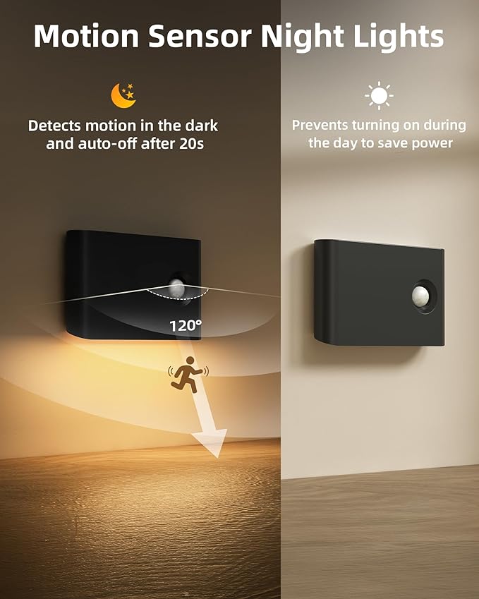 EZVALO 3 Pack Motion Sensor Night Lights, Sync LED Stair Lights Indoor - Image 3