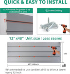 FRAYSCENT Slat Wall Paneling Garage Slat Wall Storage Systems Slatwall Panels - Image 6