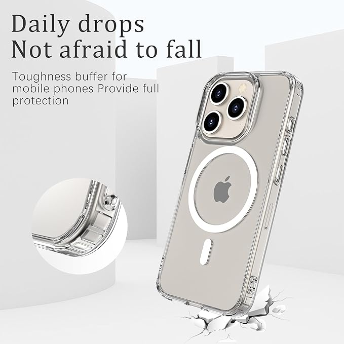 Magnetic Designed for iPhone 15 Pro Case Clear - Image 2