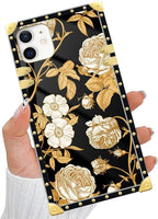 Compatible with iPhone 11 Case, Blooming Rose Golden Flower Luxury Golden - Image 5