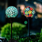 VCUTEKA Solar Garden Lights, Mosaic Solar Light Outdoor Waterproof LED Pathway - Image 7